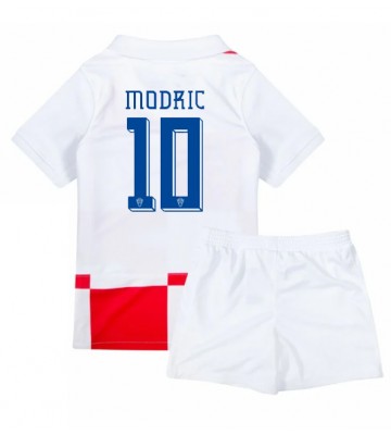 Kroatien Luka Modric #10 Replika Babytøj Hjemmebanesæt Børn EM 2024 Kortærmet (+ Korte bukser)